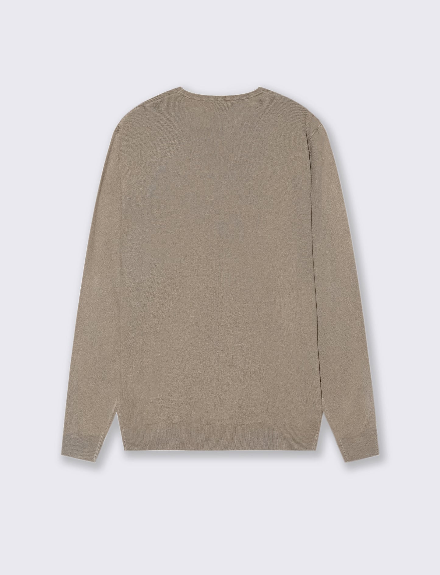 MAGLIA BASIC GIROCOLLO - Beige