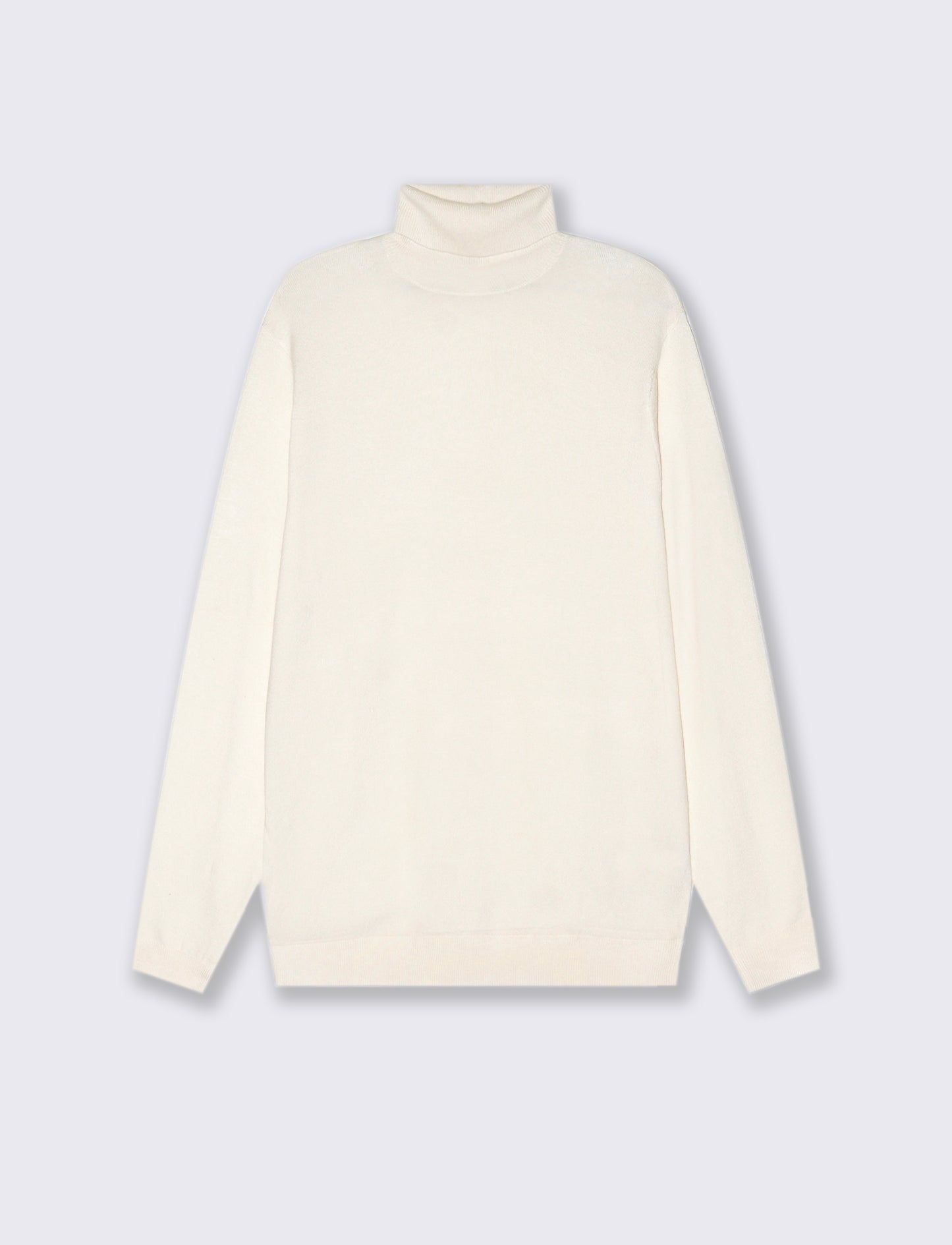 MAGLIA COLLO ALTO SLIM FIT - Bianco