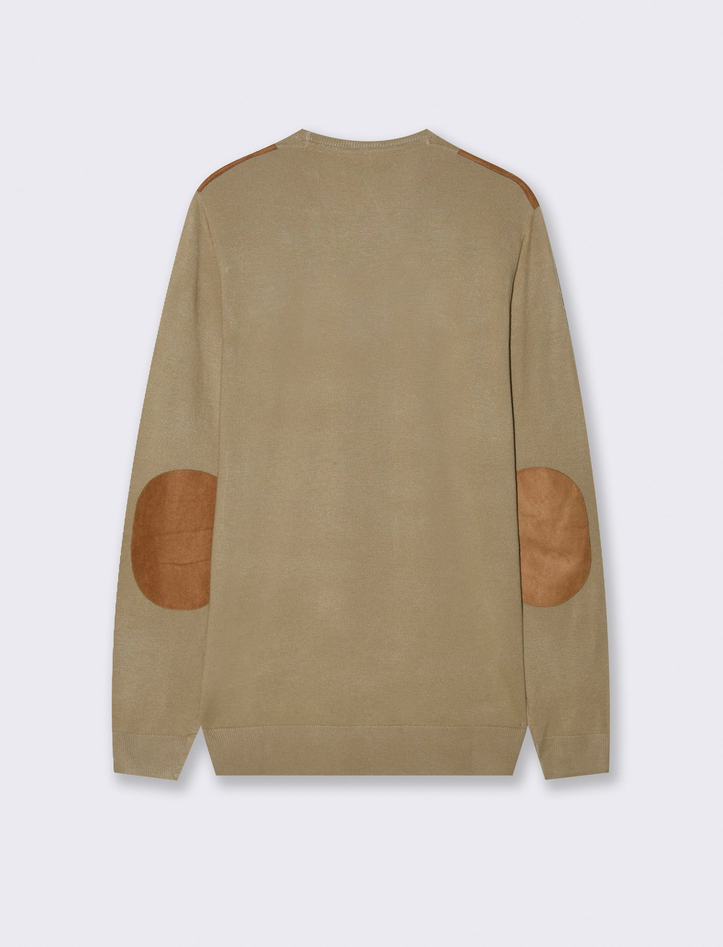 MAGLIA CON TOPPE EFFETTO SUEDE - Beige
