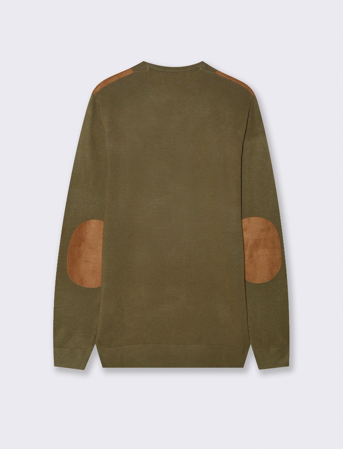 MAGLIA CON TOPPE EFFETTO SUEDE - Verde oliva