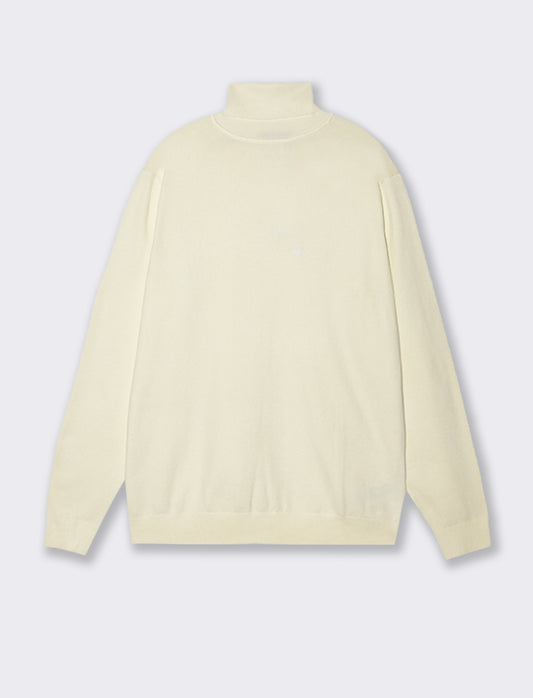 MAGLIA COLLO ALTO BASIC - Bianco