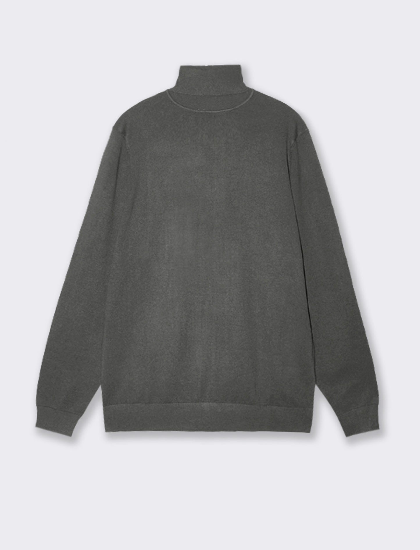 MAGLIA COLLO ALTO BASIC - Antracite melange