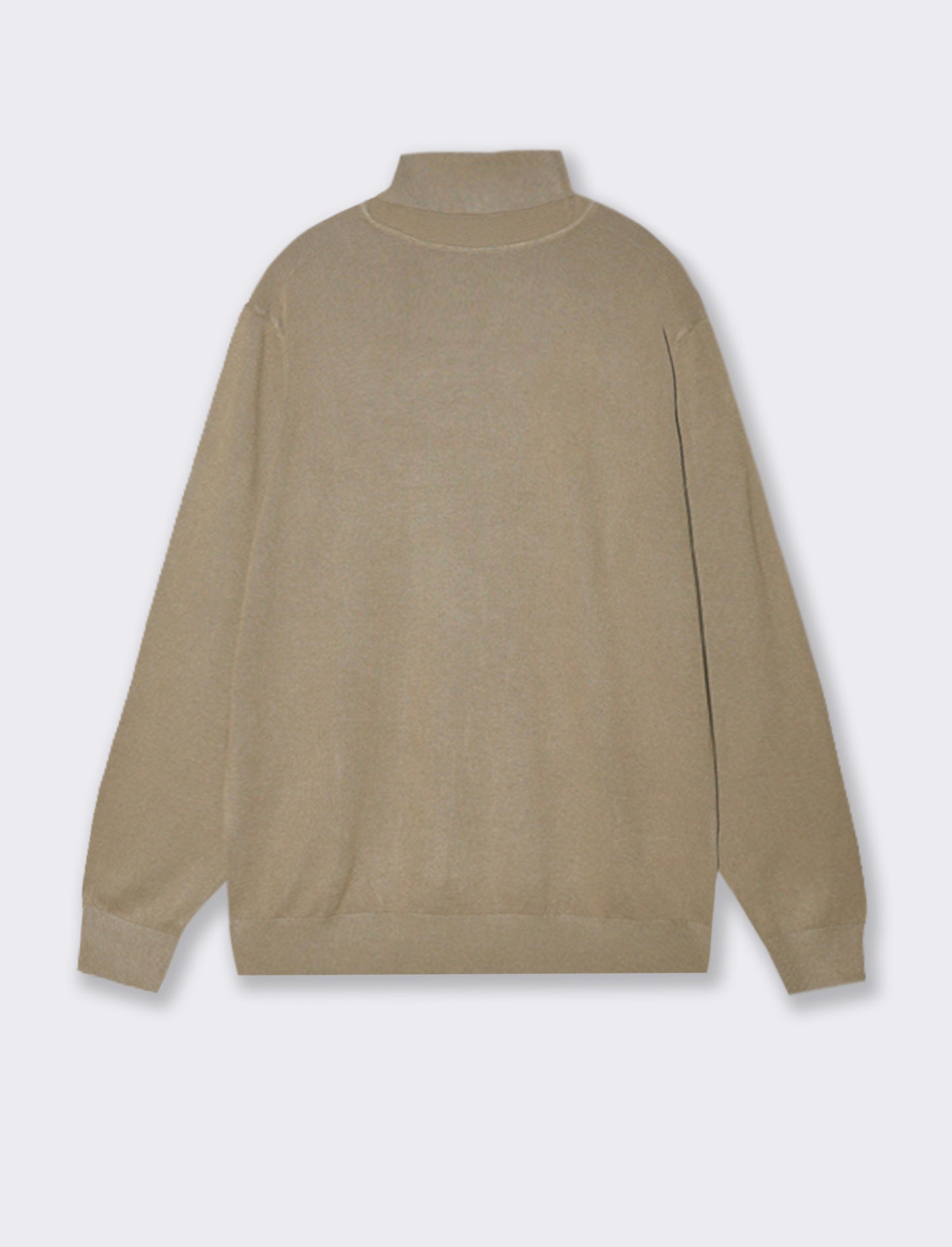 MAGLIA COLLO ALTO BASIC - Beige