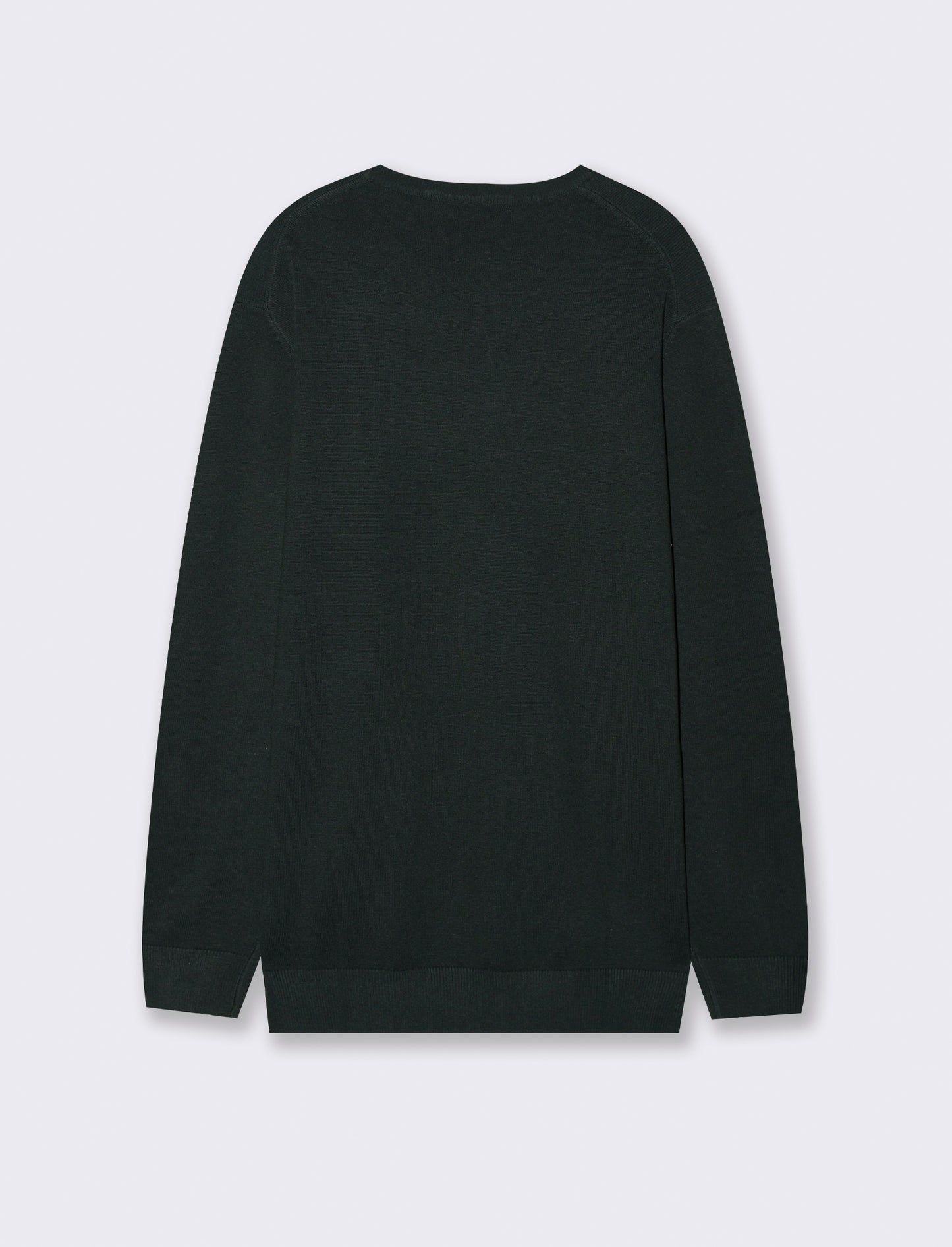 MAGLIA BASIC IN FILATO COMFORT - Verde scuro