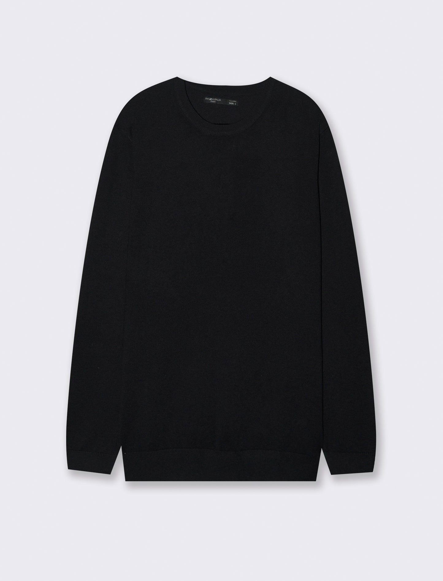MAGLIA BASIC IN FILATO COMFORT - Nero