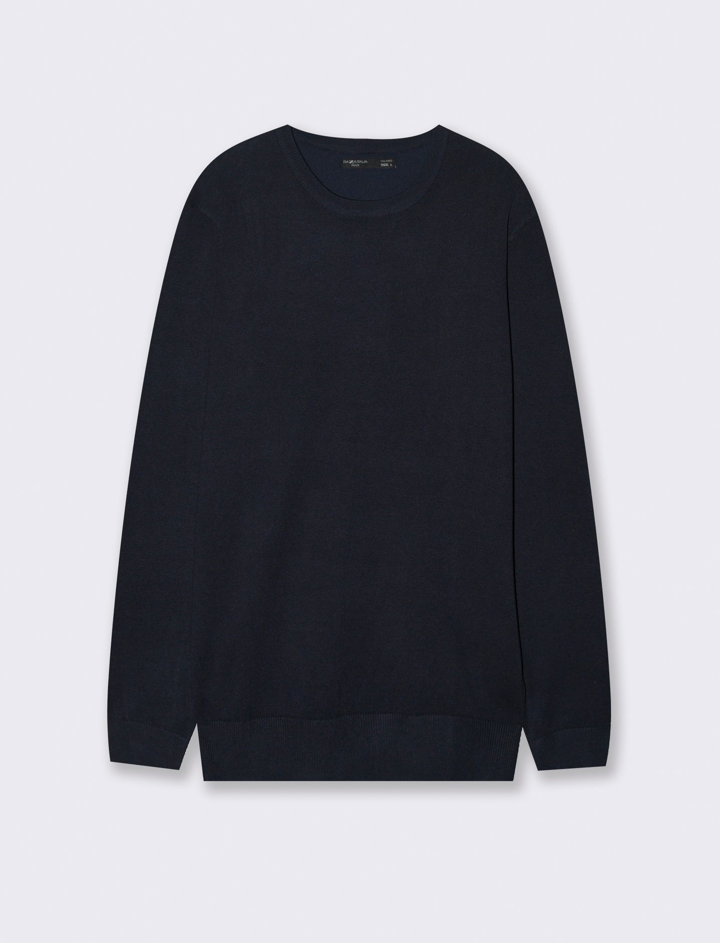 MAGLIA BASIC IN FILATO COMFORT - Blu