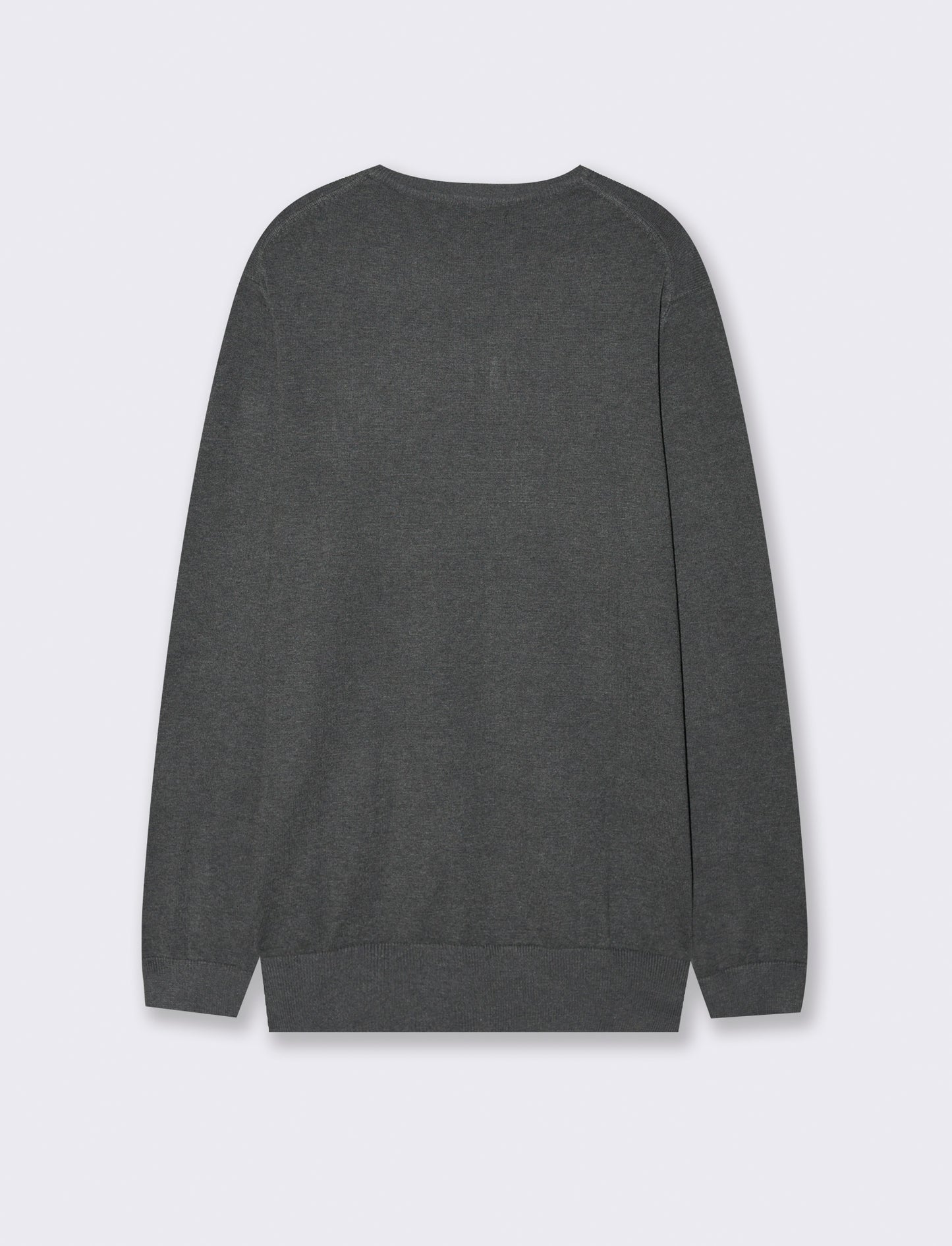 MAGLIA BASIC IN FILATO COMFORT - Antracite melange