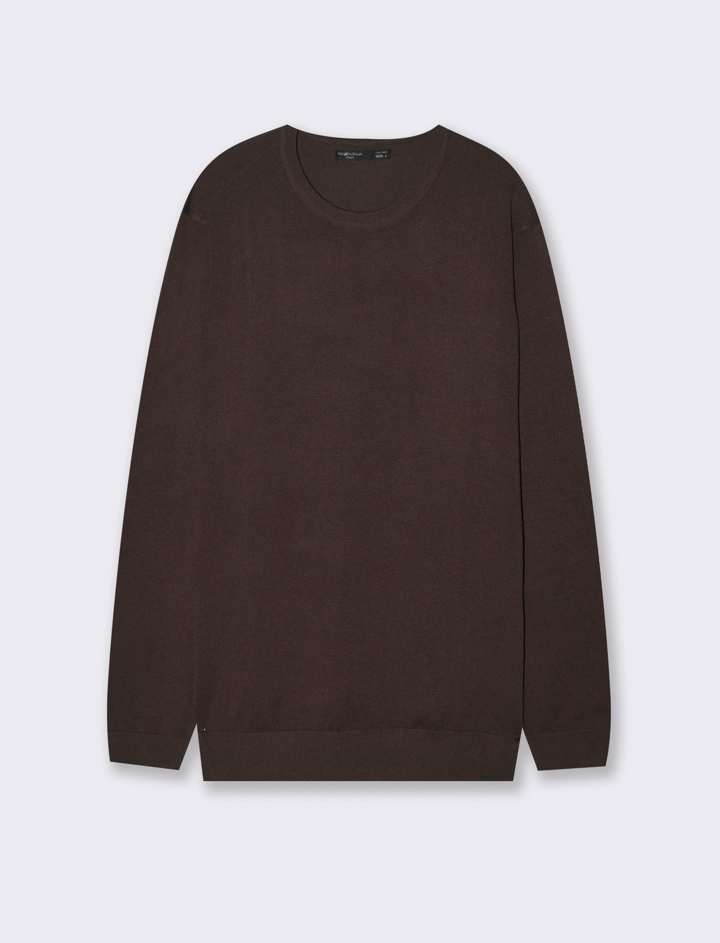 MAGLIA BASIC IN FILATO COMFORT - Moro