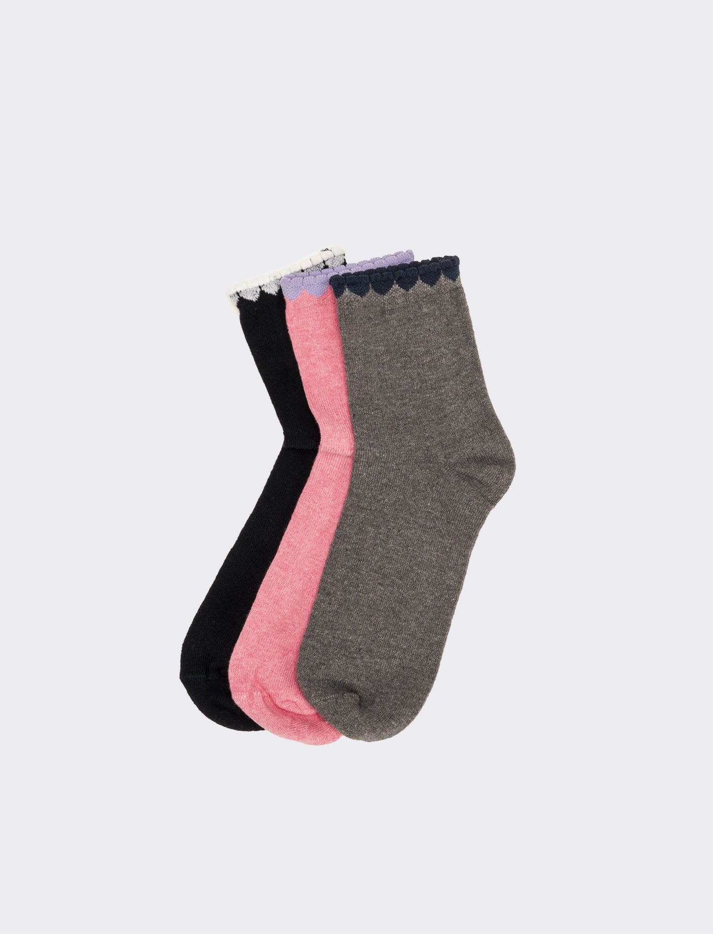 Calzini bambina con cuori 3 paia - Blu