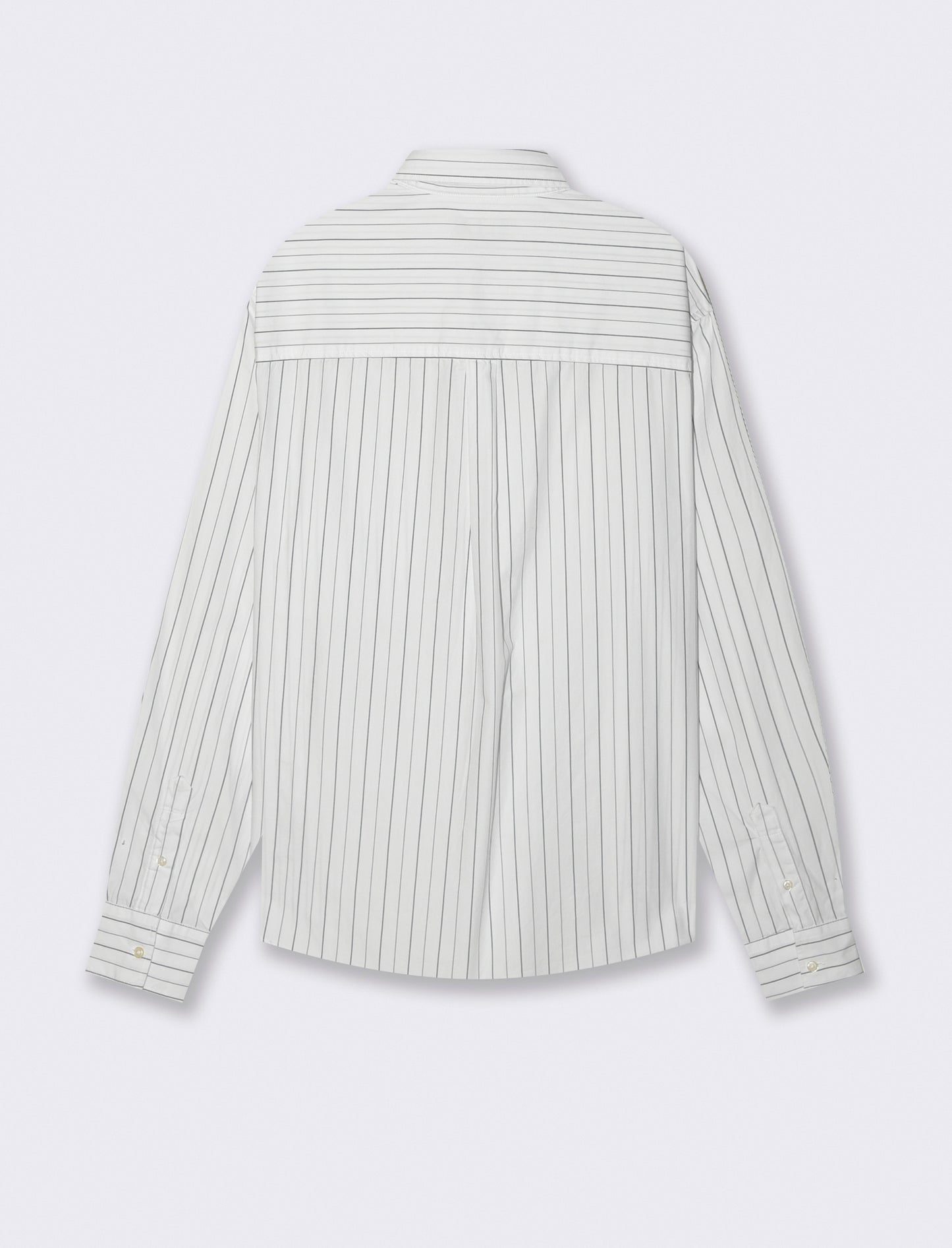 CAMICIA FANTASIA A RIGHE - Bianco