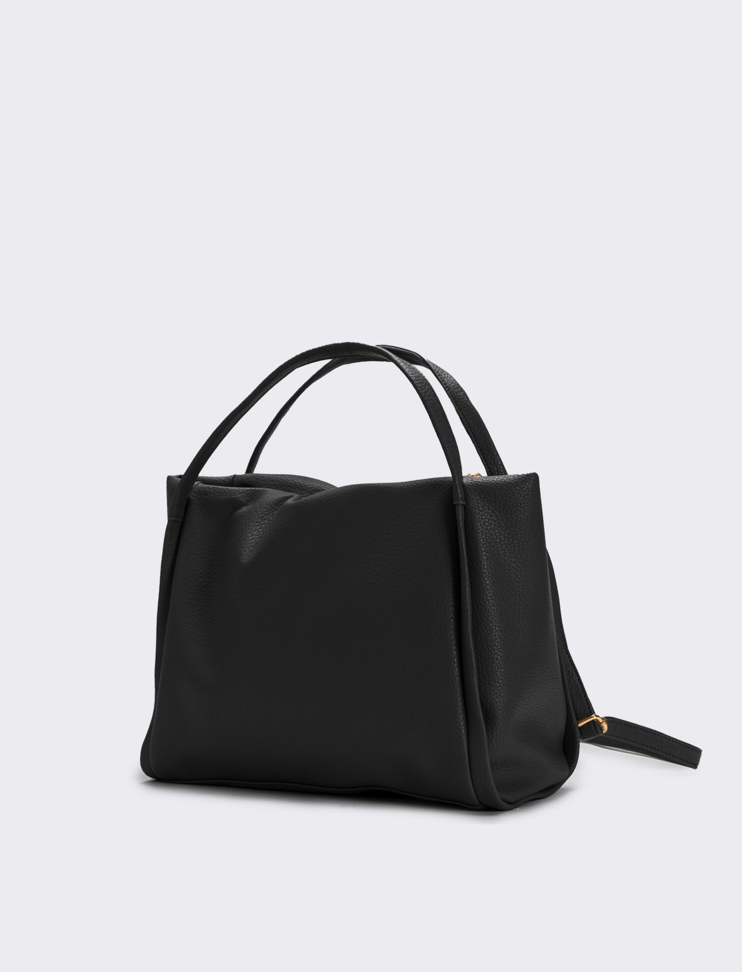 Borsa shopping 2 manici morbida donna - Nero