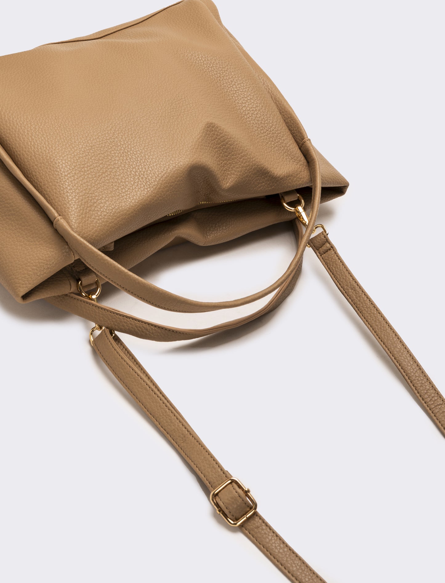 Borsa shopping 2 manici morbida donna - Beige