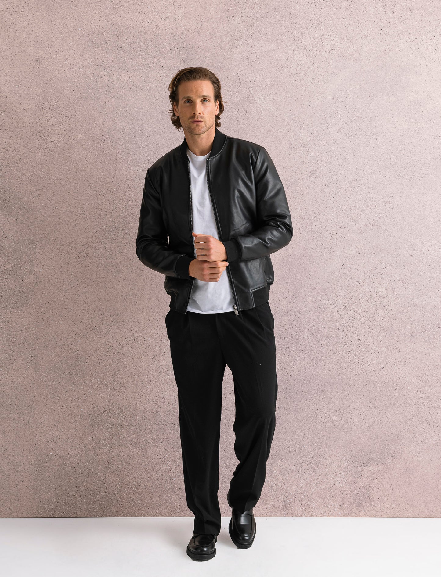 PANTALONI CHINO LOOSE WIDE LEG - Nero