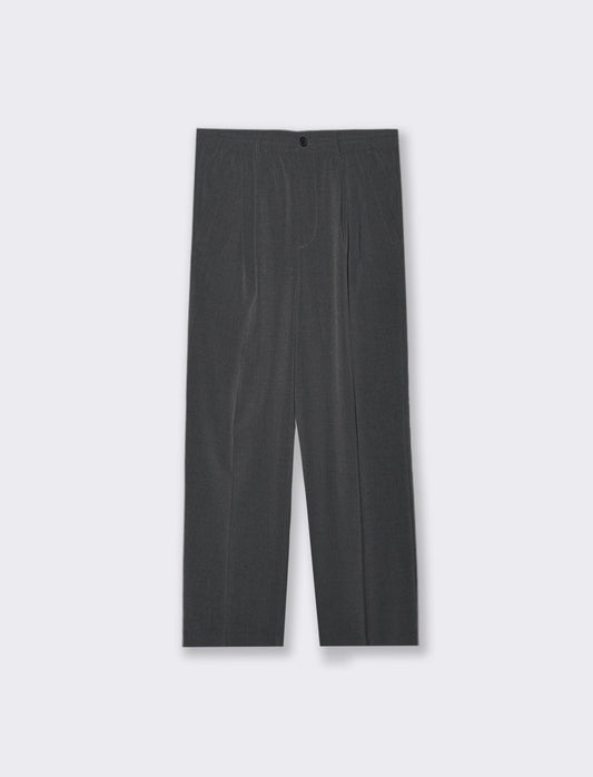 PANTALONI CHINO LOOSE WIDE LEG - Antracite melange