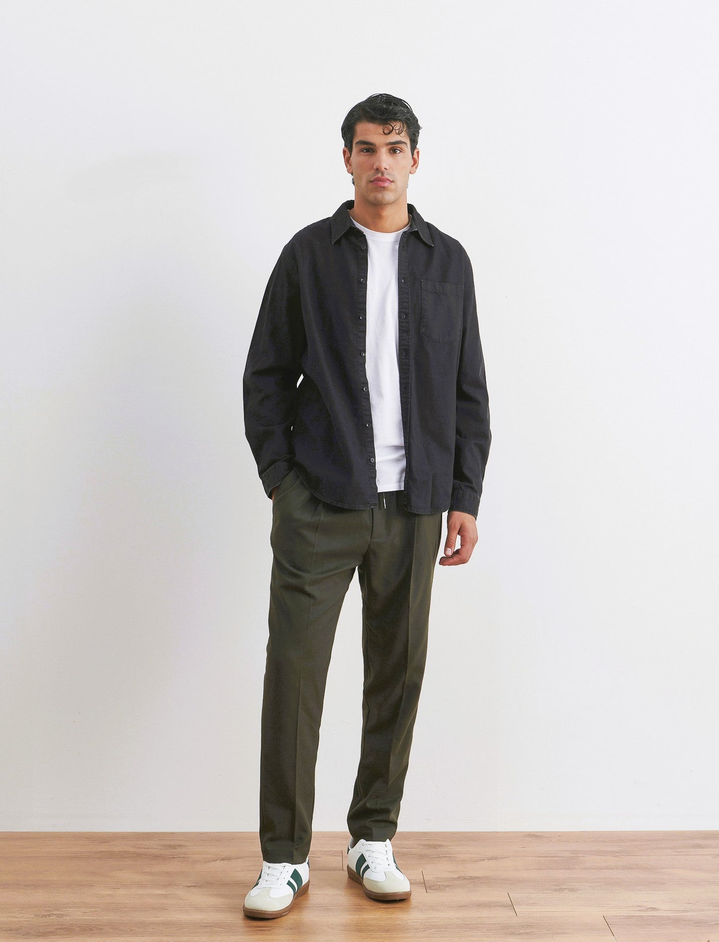 PANTALONI CHINO JOGGER - Verde scuro