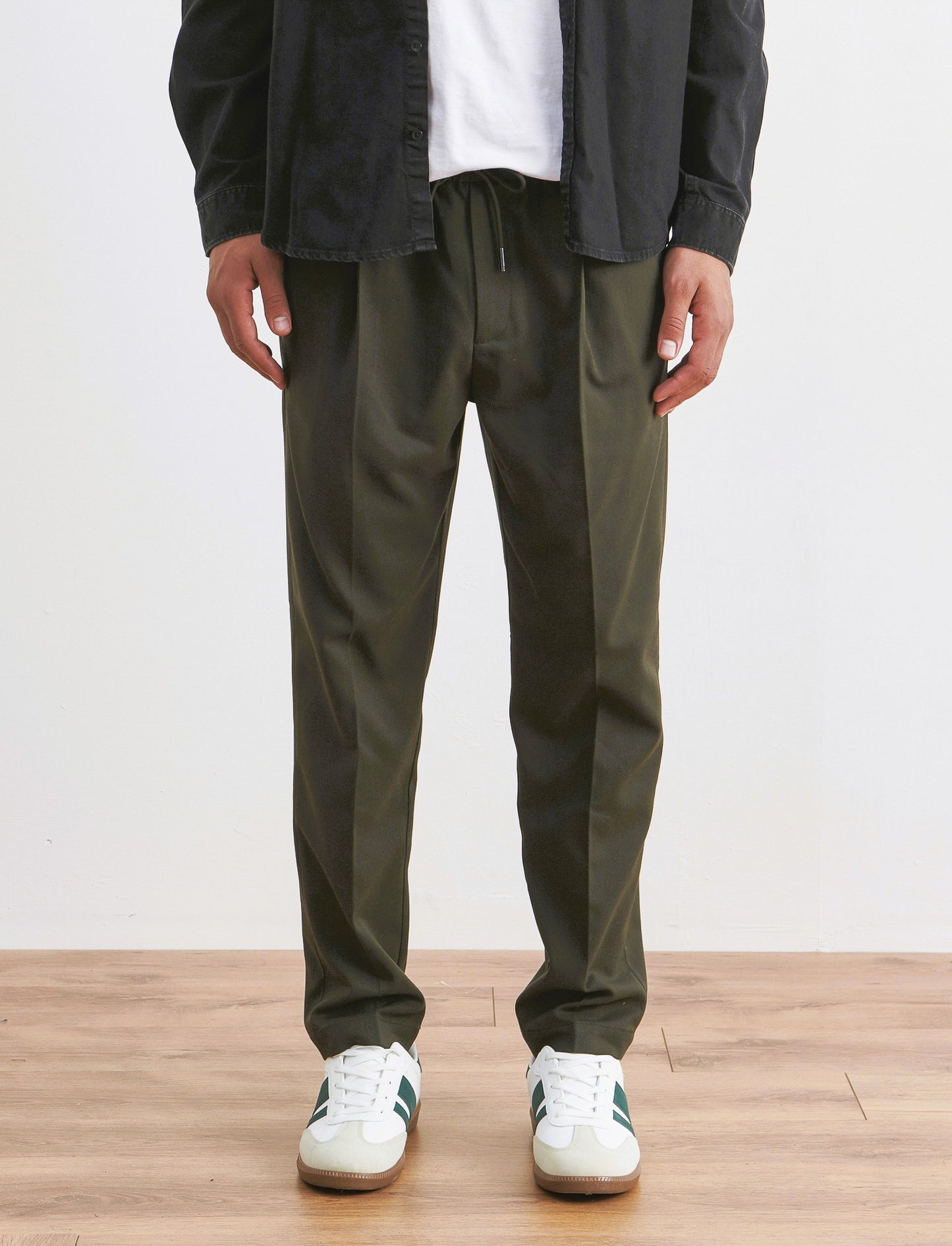 PANTALONI CHINO JOGGER - Verde scuro