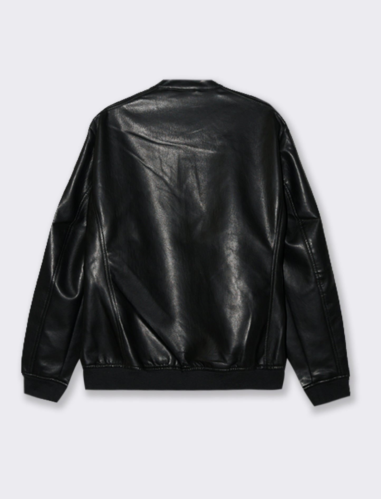 GIUBBOTTO BIKER EFFETTO PELLE - Nero