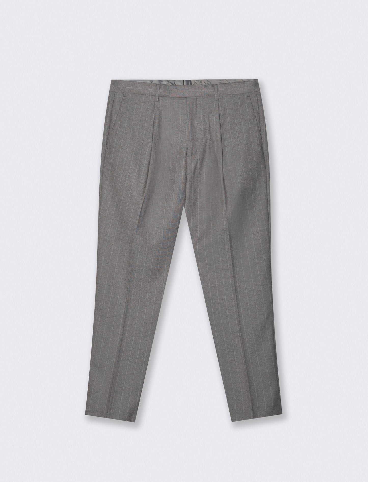 PANTALONI A RIGHE DA COMPLETO FORMAL FIT - Grigio fango