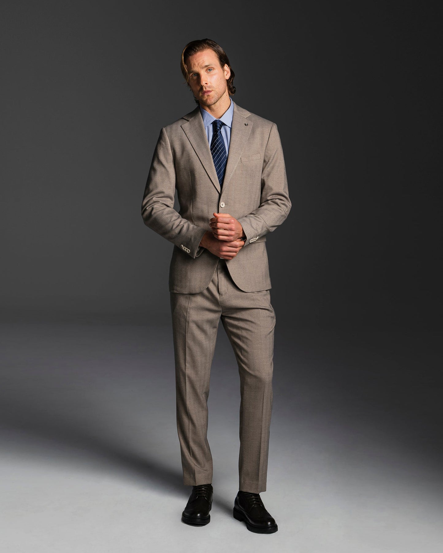 BLAZER STRUTTURATO DA COMPLETO FORMAL FIT - Grigio tortora