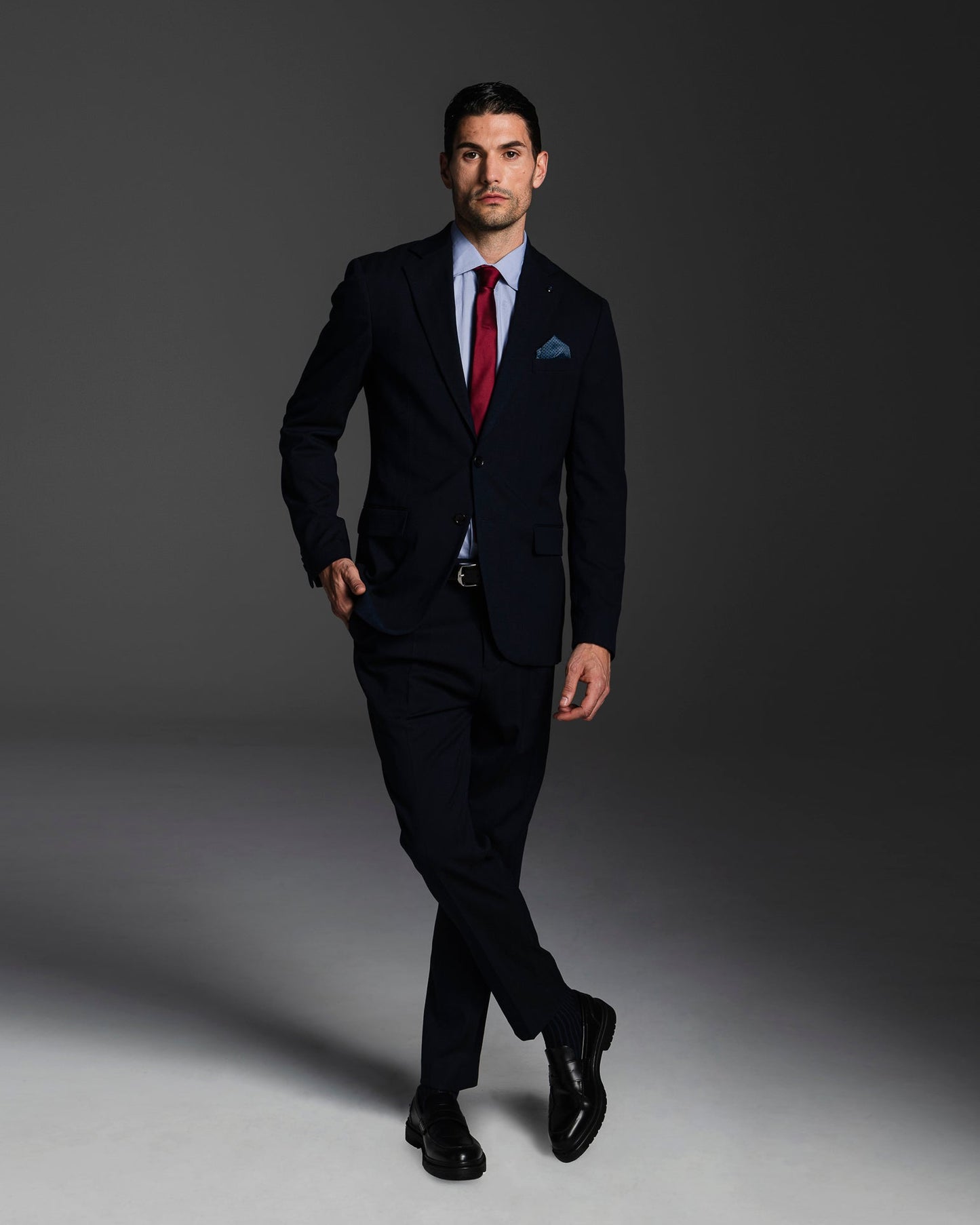 PANTALONI STRUTTURATI DA COMPLETO FORMAL FIT: - Blu