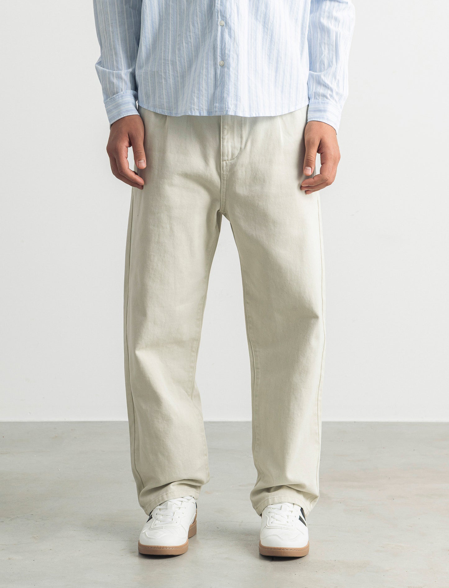 PANTALONI  5 TASCHE RELAXED  FIT - Grigio ghiaccio