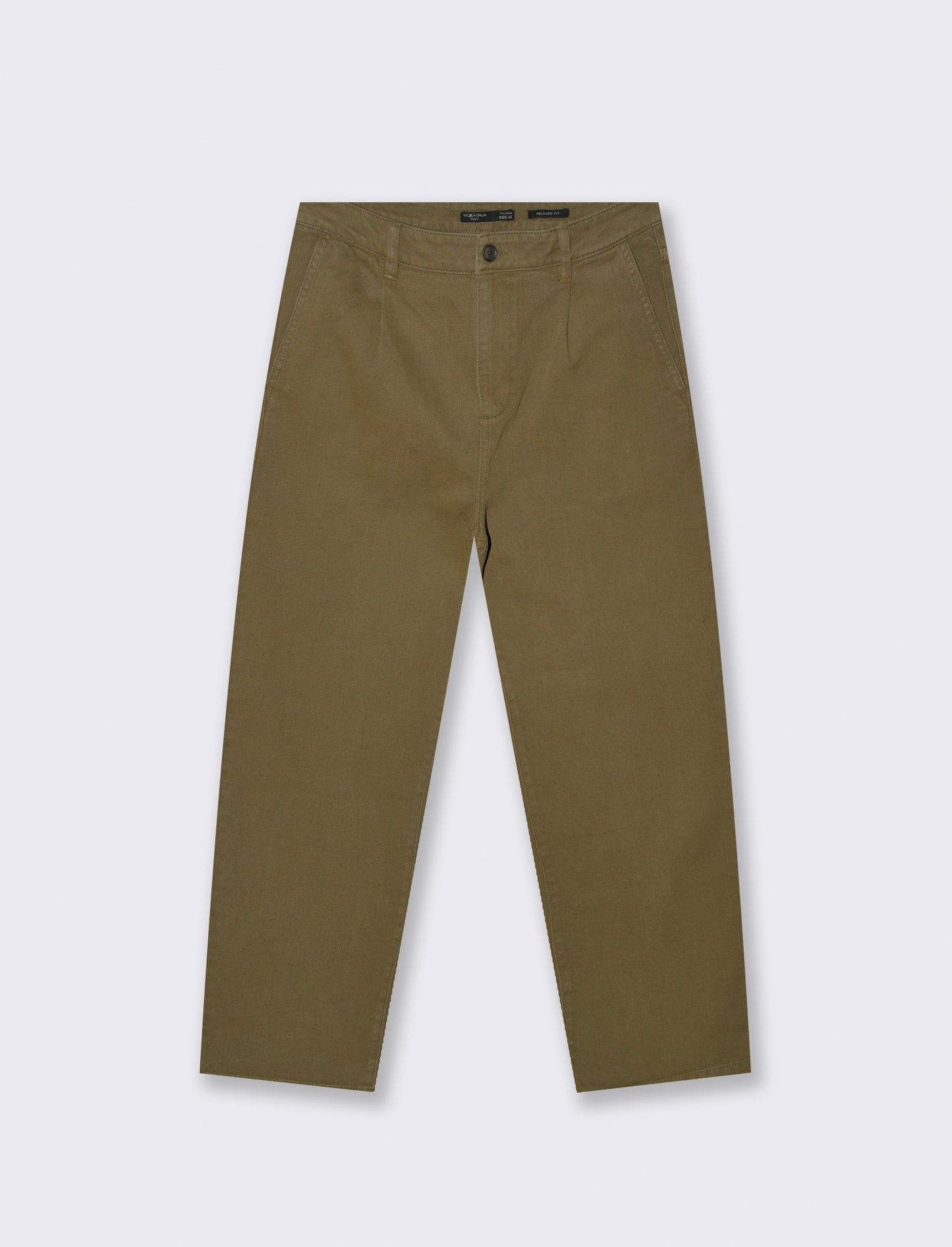 PANTALONI  5 TASCHE RELAXED  FIT - Grigio fango