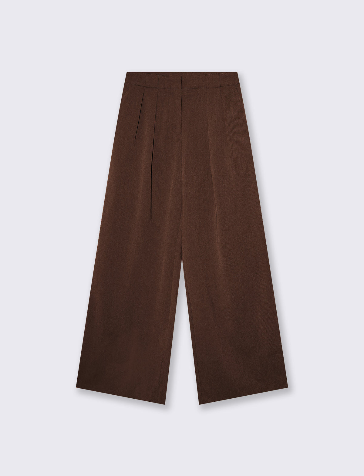 pantalone con pieghe e tasche ai fianchi - Marrone