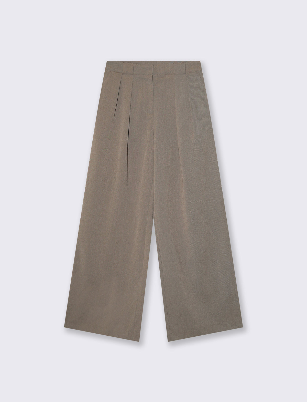 pantalone con pieghe e tasche ai fianchi - Grigio mastice
