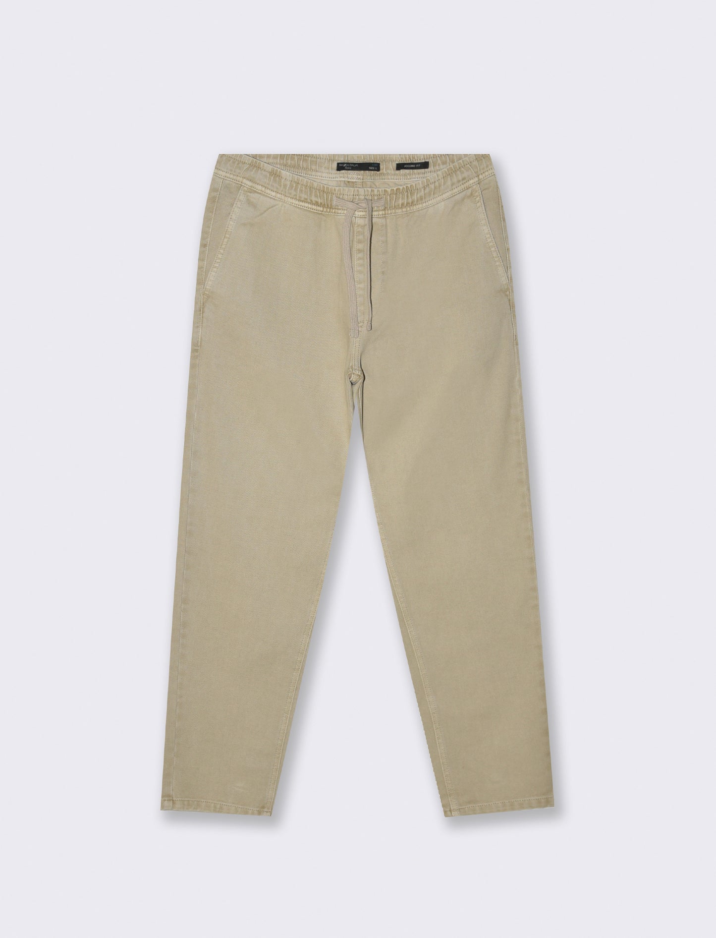 PANTALONI JOGGER EFFETTO DENIM - Beige