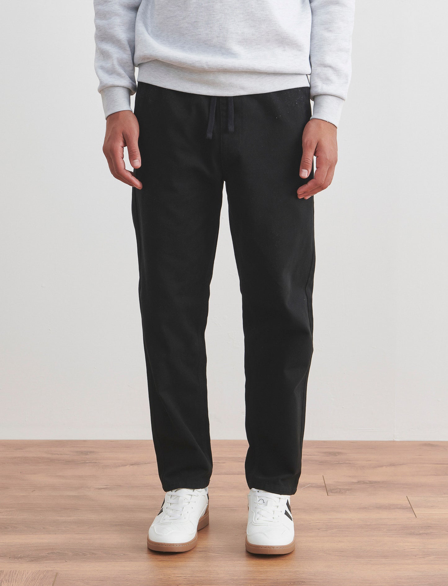 PANTALONI JOGGER EFFETTO DENIM - Nero