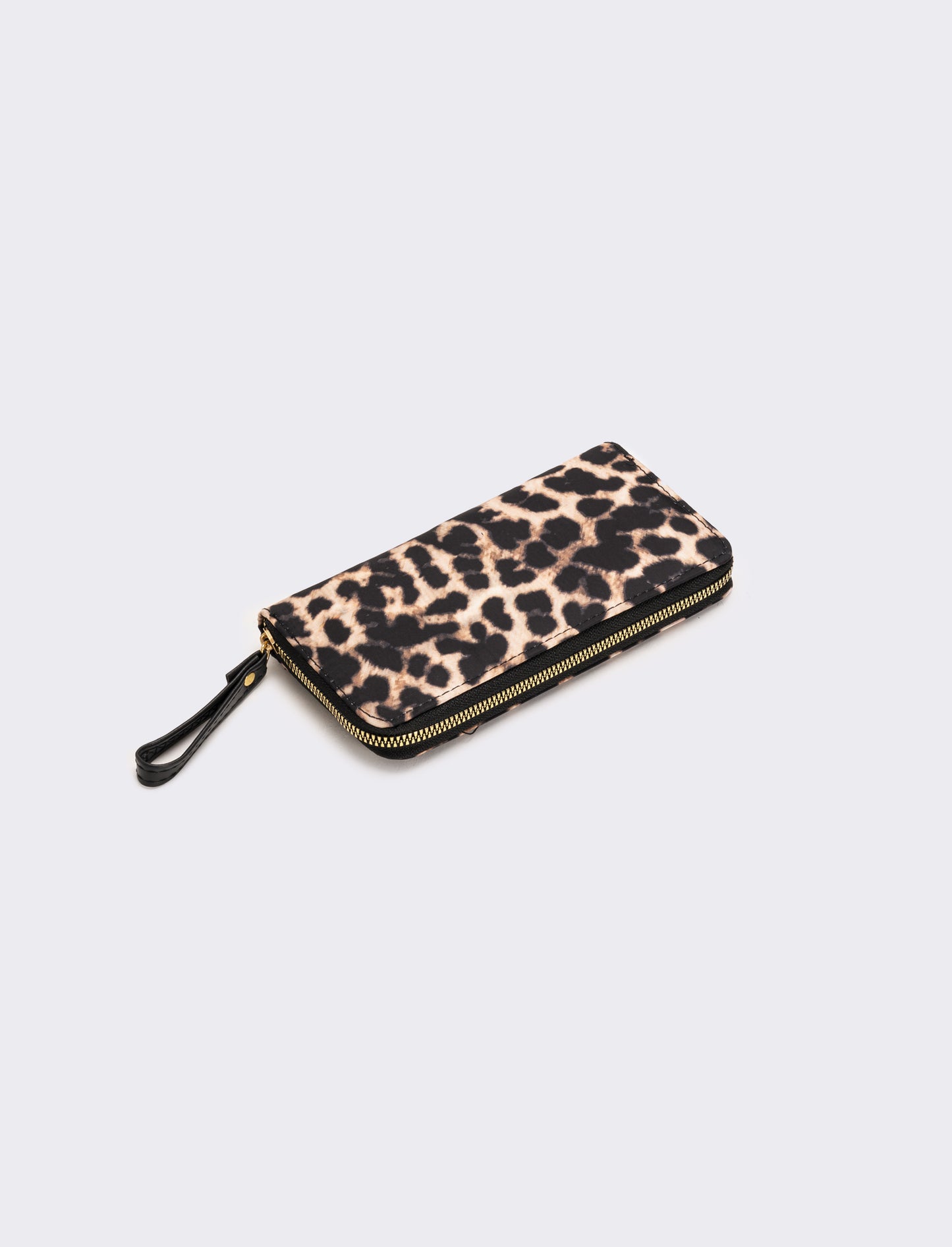 Portafogli donna leopardato in nylon con zip - Leopardato