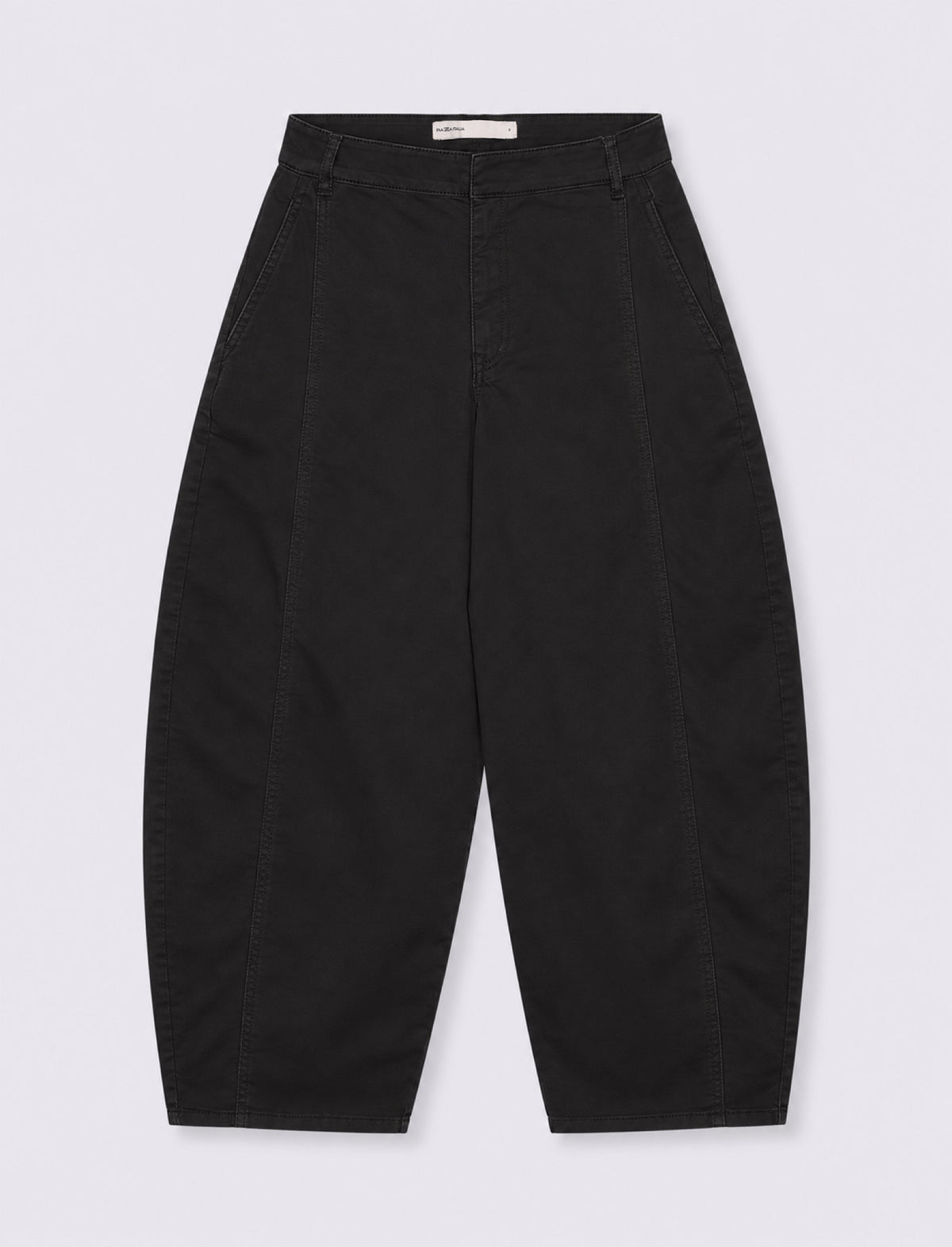 Pantalone barrel a vita alta - Nero