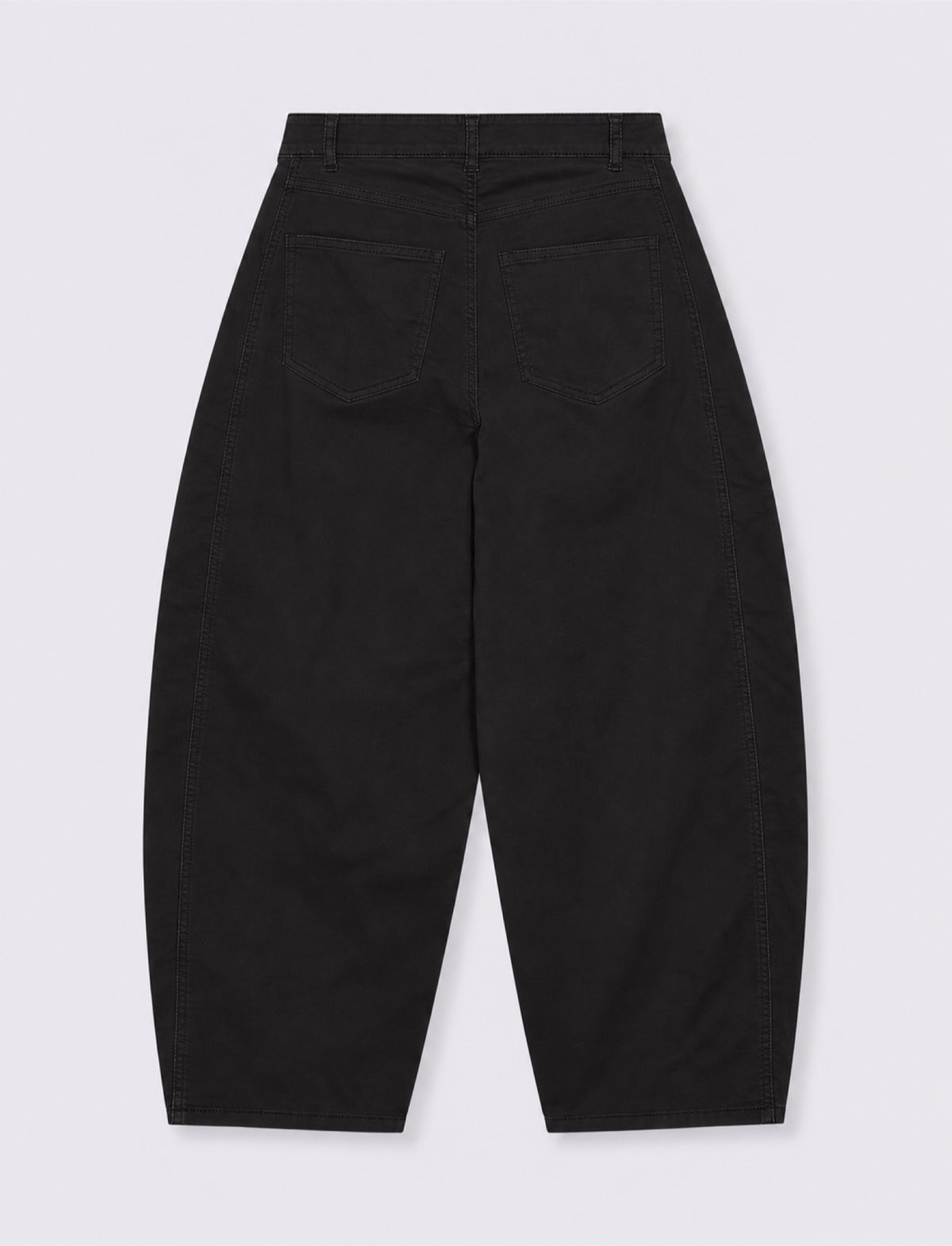 Pantalone barrel a vita alta - Nero