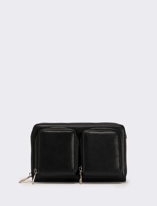 Tracolla uomo con tasche - Nero