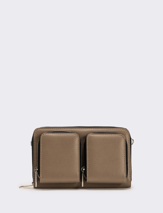 Tracolla uomo con tasche - Beige