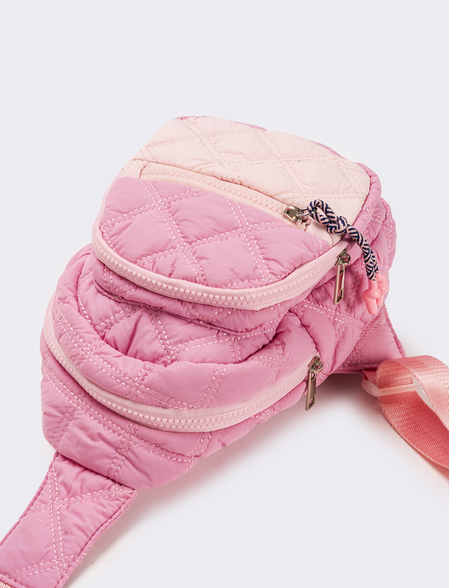 Borsa bambina monospalla trapuntata - Rosa