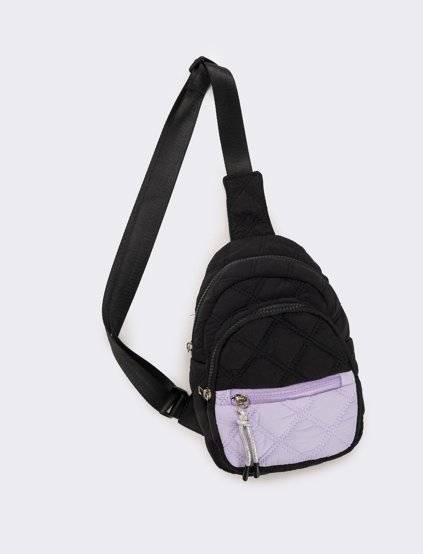 Borsa bambina monospalla trapuntata - Nero
