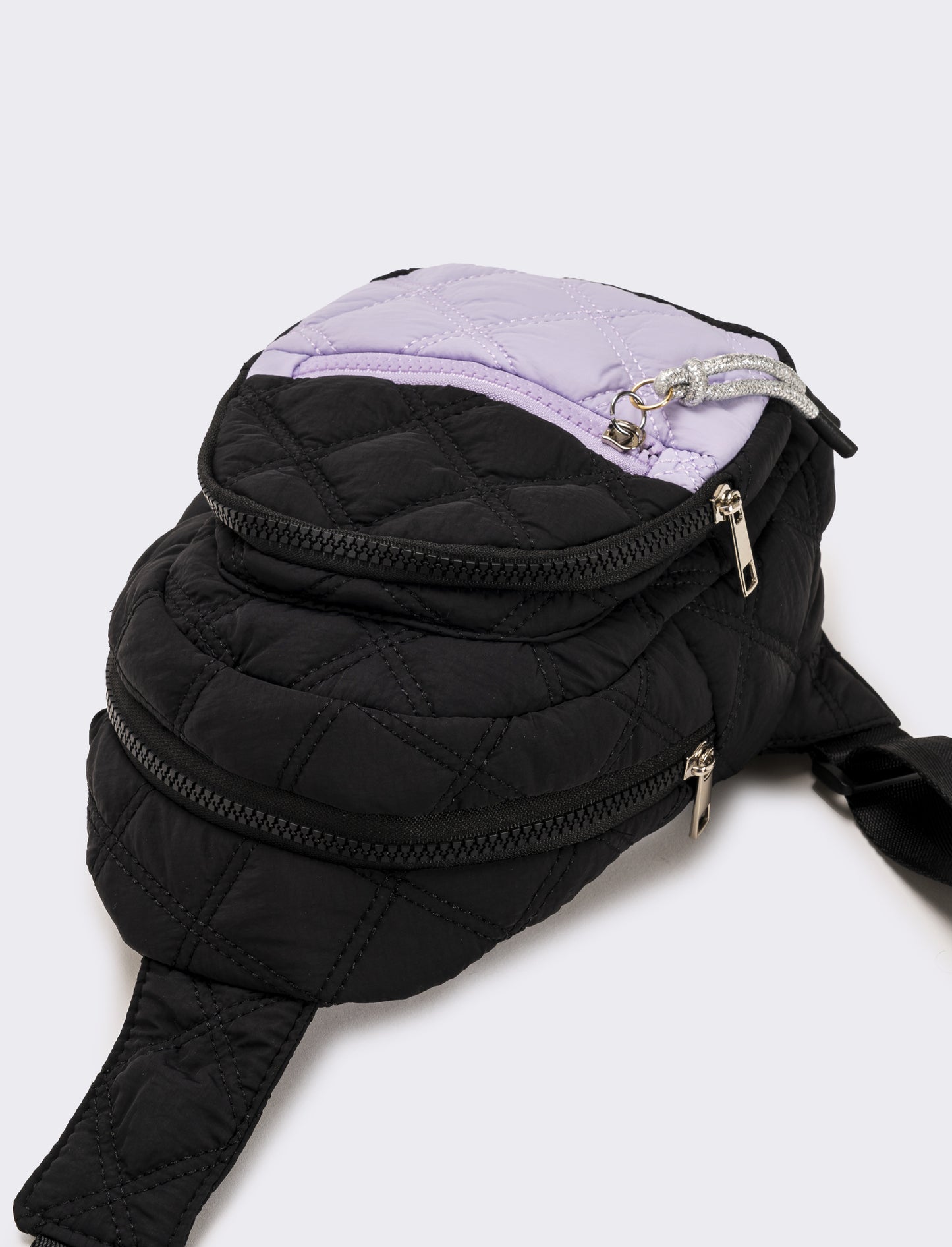 Borsa bambina monospalla trapuntata - Nero