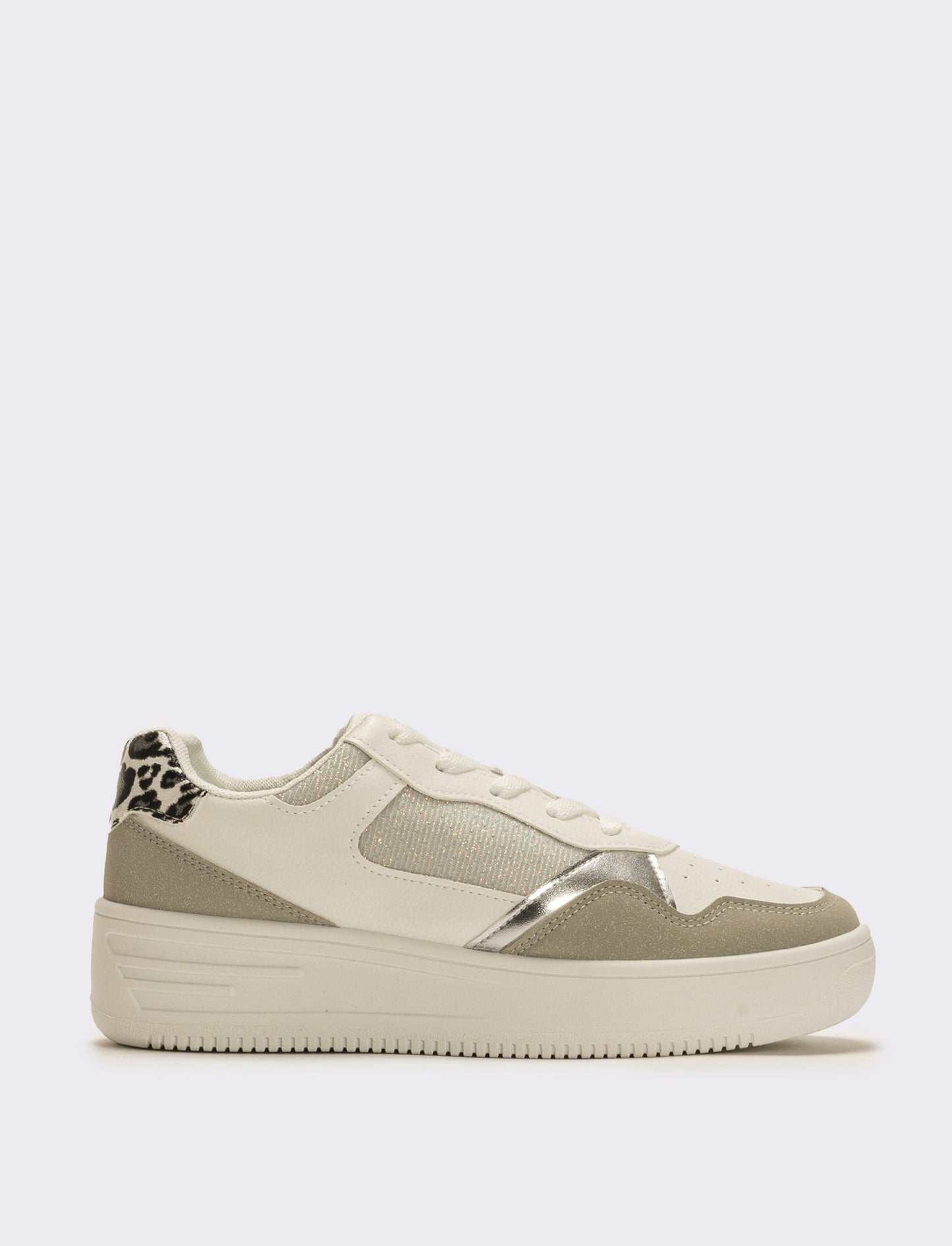 Sneakers con inserti da donna - Bianco