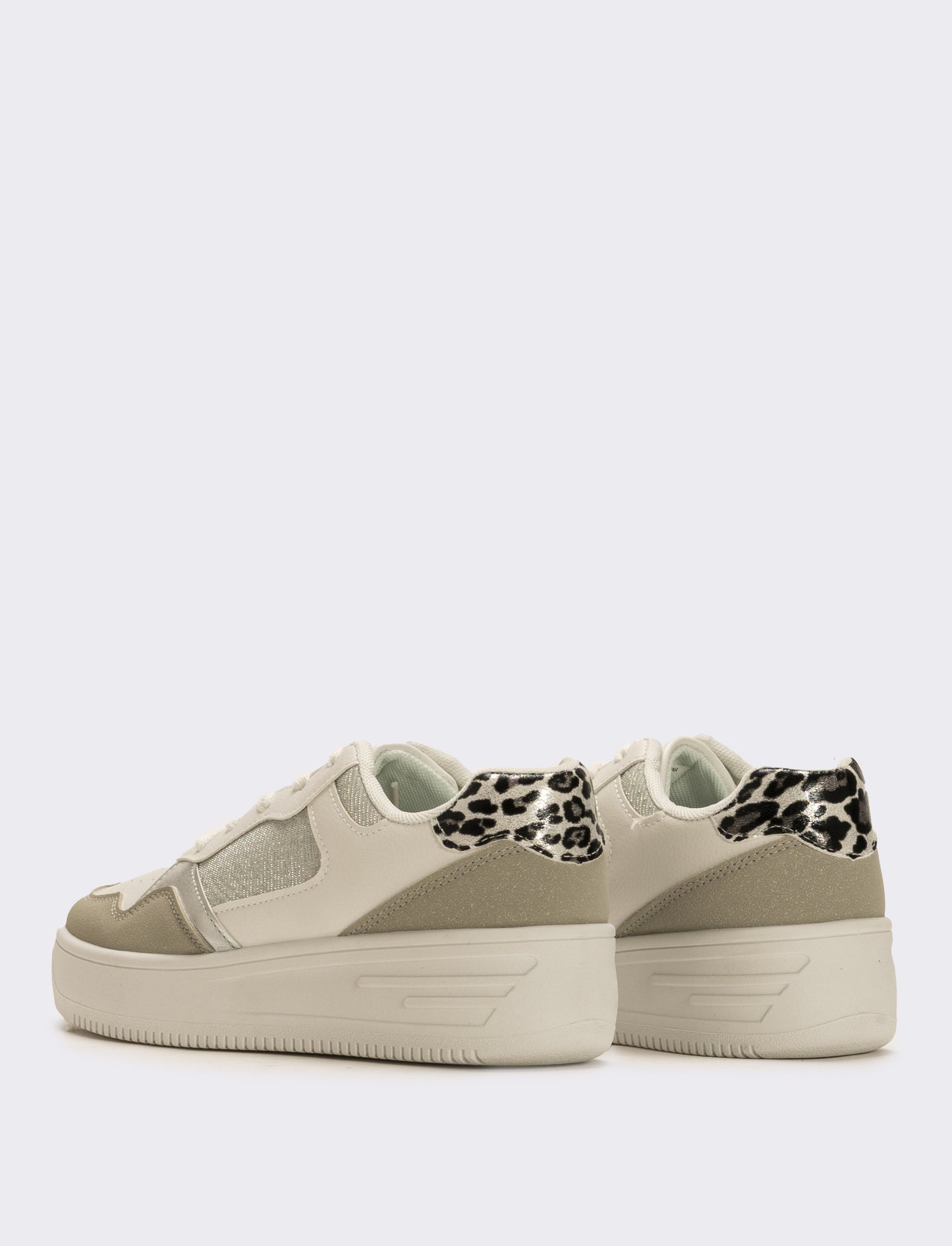 Sneakers con inserti da donna - Bianco