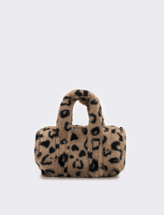 Borsa bauletto in finta pelliccia bambina - Leopardato