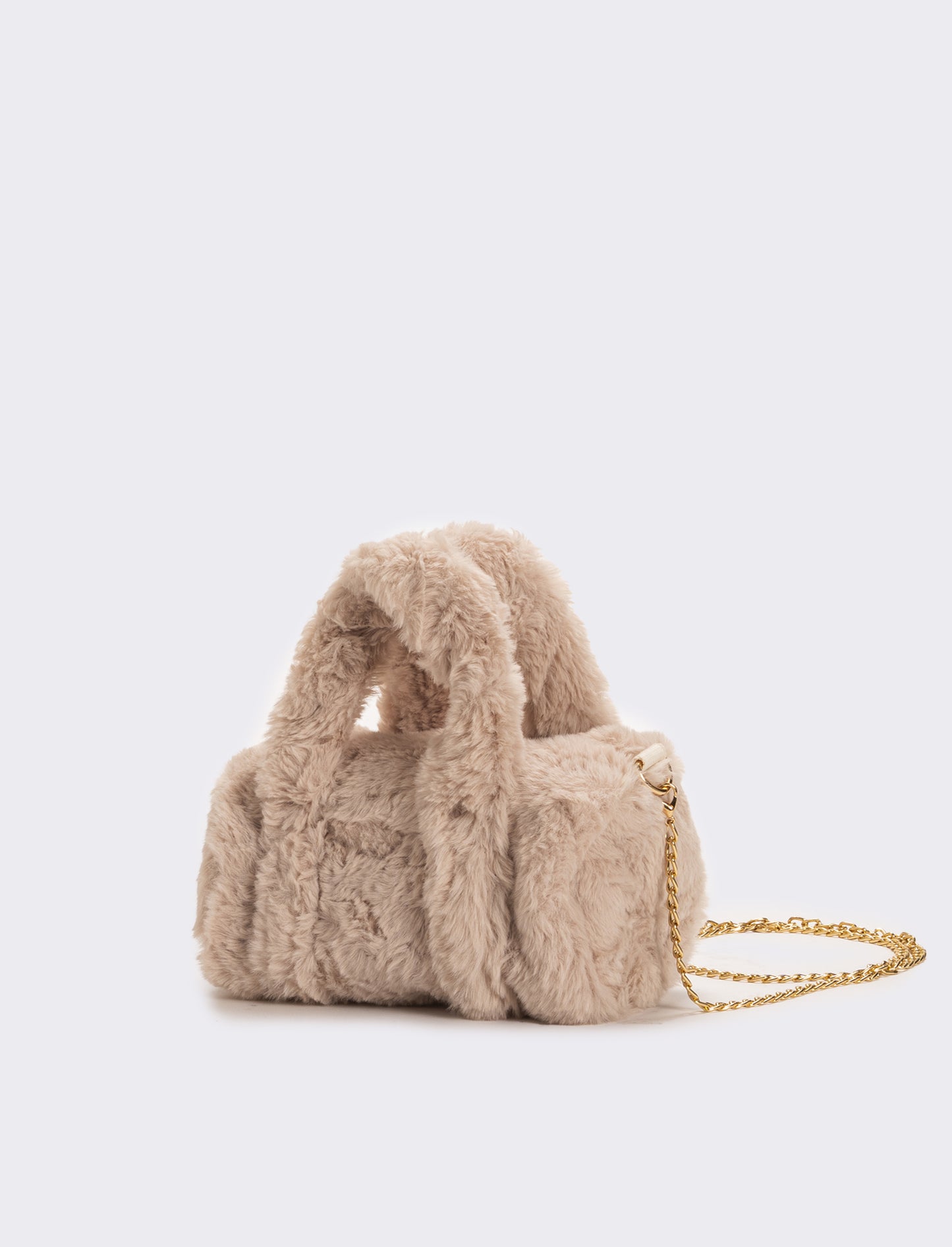 Borsa bauletto in finta pelliccia bambina - Beige