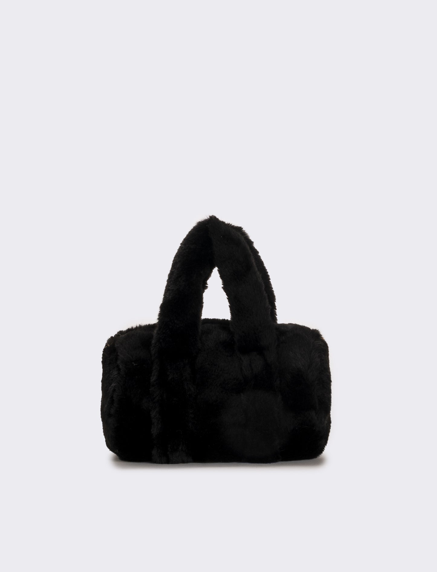 Borsa bauletto in finta pelliccia bambina - Nero
