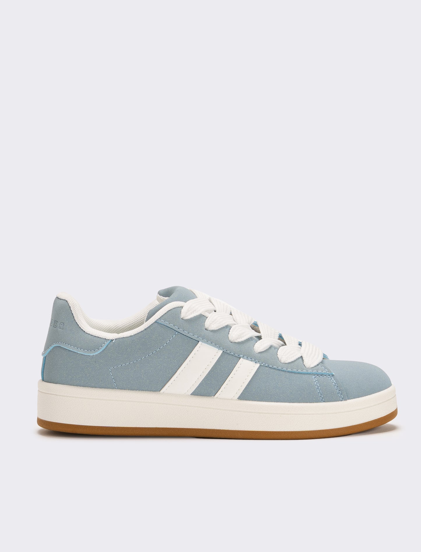 Sneakers con lacci larghi da donna - Celeste