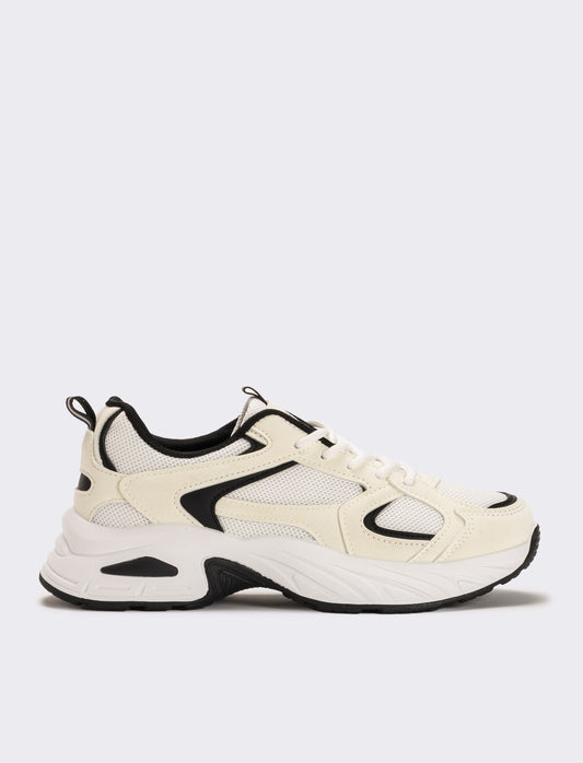 Sneakers bicolor da donna - Bianco