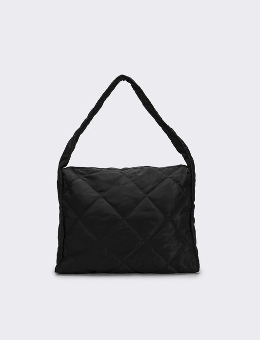 Borsa shopper donna grande trapuntata - Nero