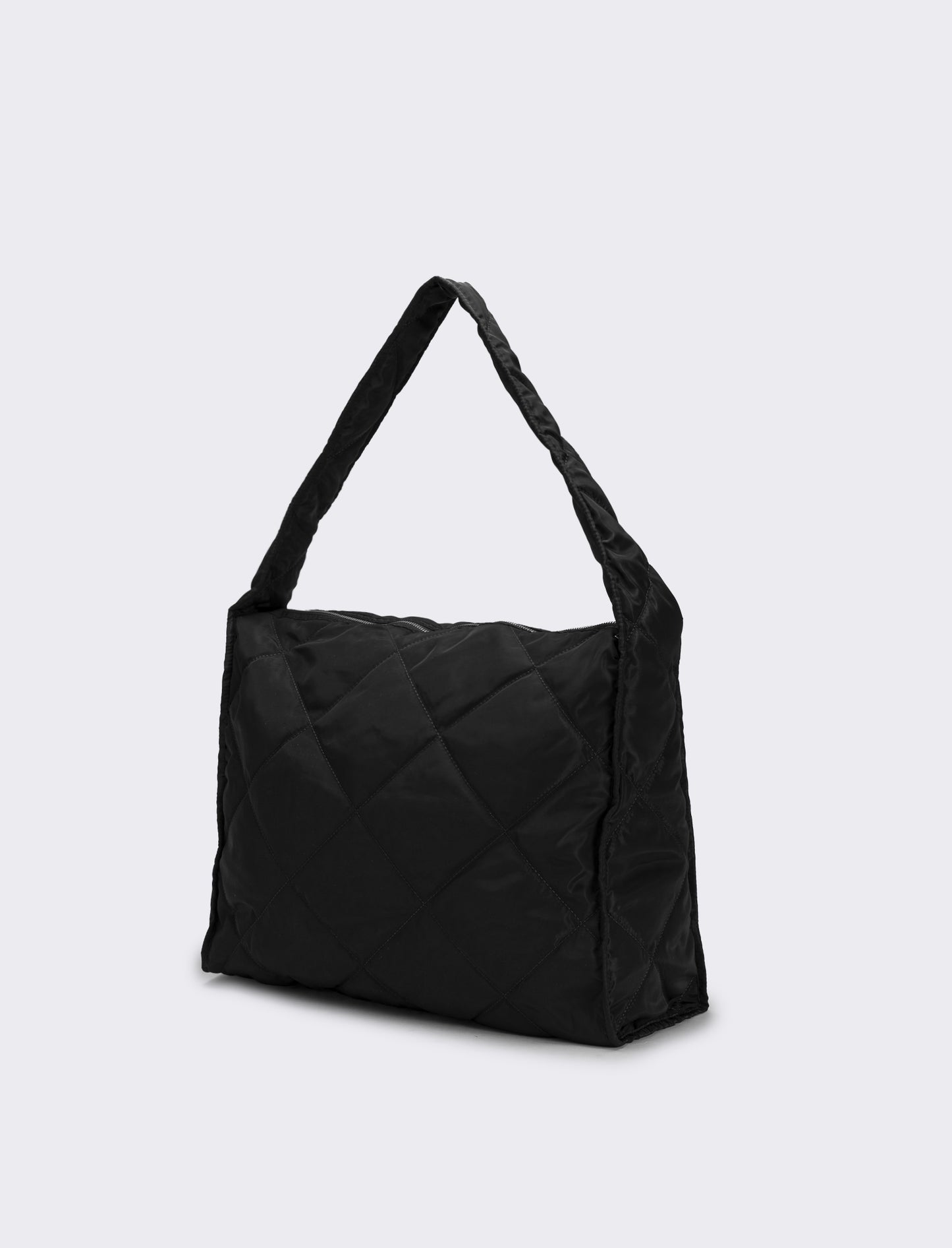 Borsa shopper donna grande trapuntata - Nero