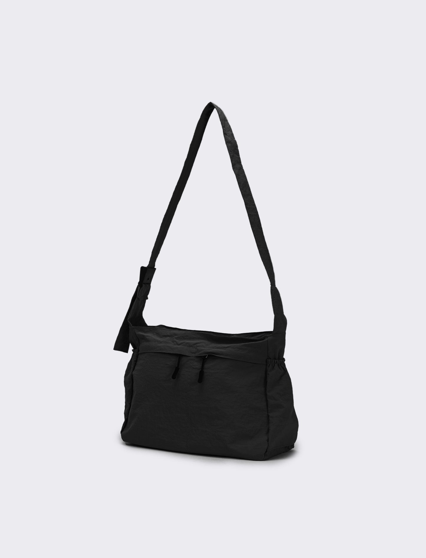 Borsa a tracolla in nylon - Nero
