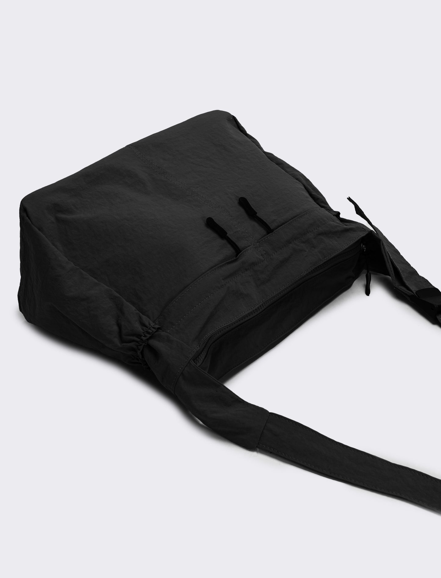 Borsa a tracolla in nylon - Nero
