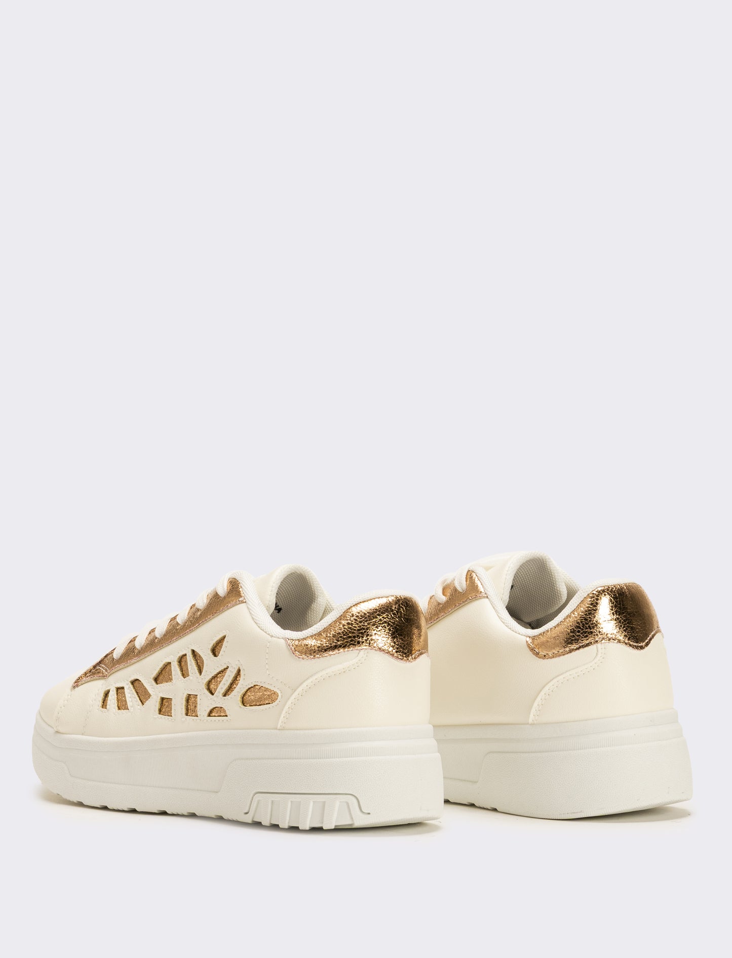 Sneakers da donna con intarsi - Bianco